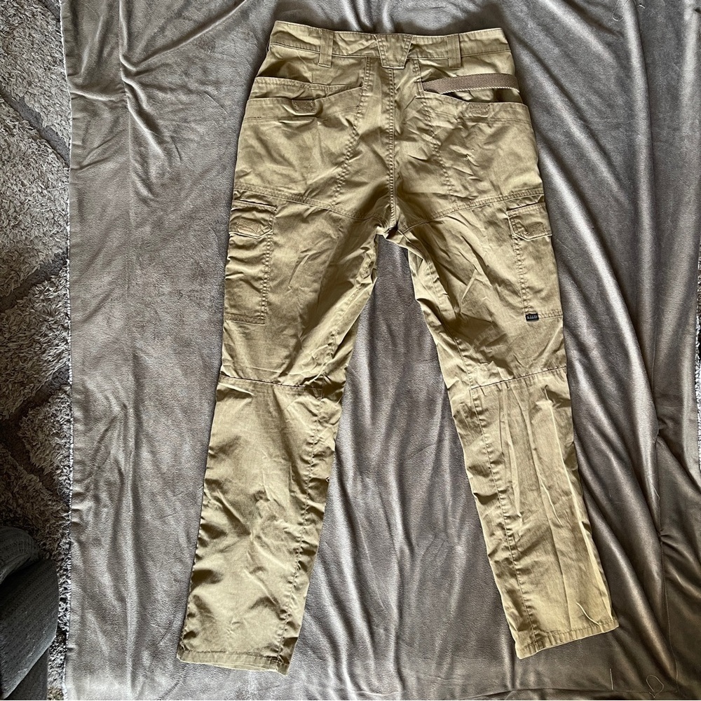 5.11 Tactical Tan Cargo Pants with Durable Design - Picture 6 of 13